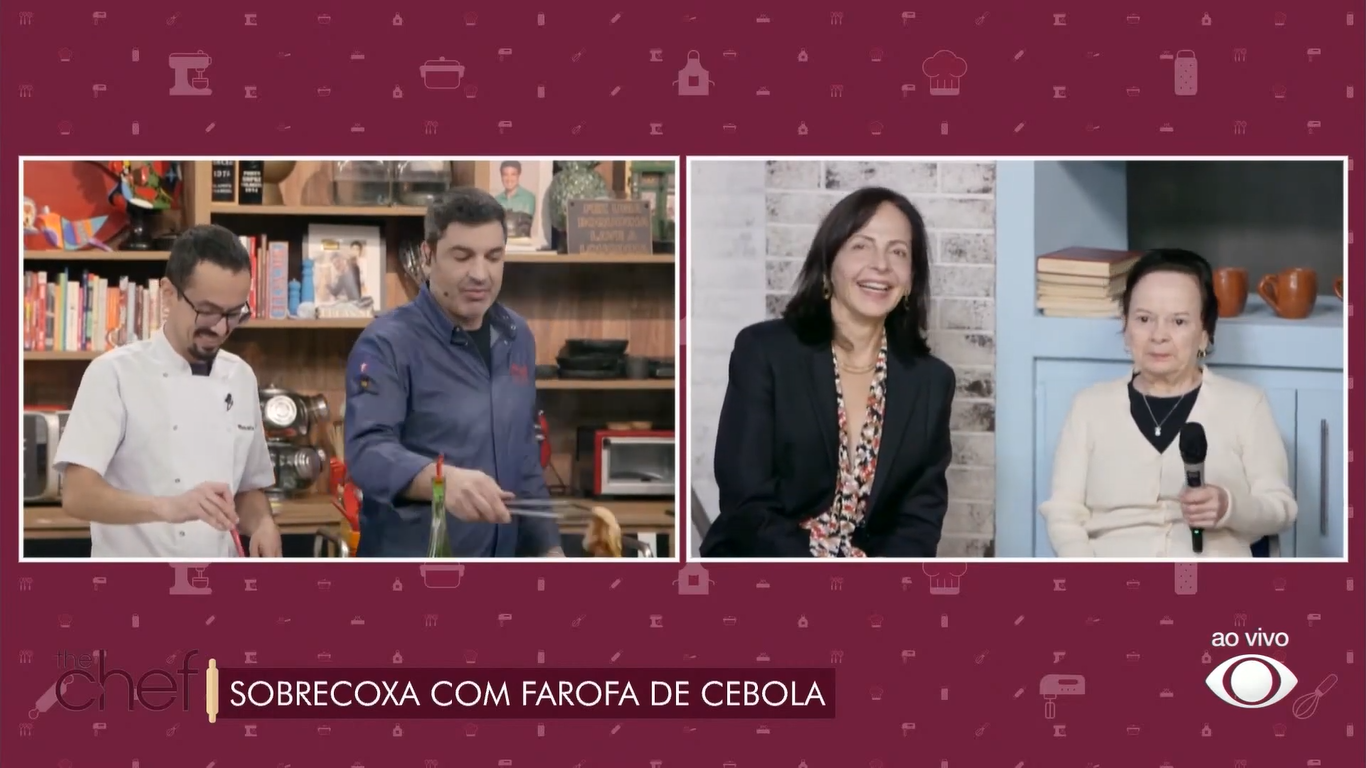 Edu Guedes raramente leva a mãe no programa The Chef e jovialidade dela chamou bastante a atenção do público (Créditos: Reprodução/Band)