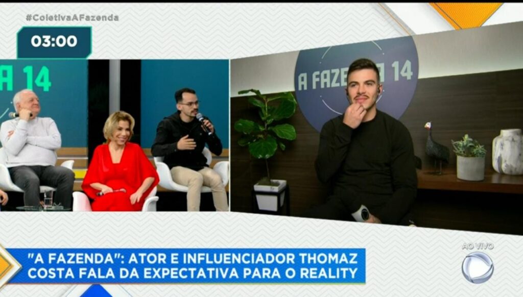 Entrevista de Thomaz Costa na coletiva (Foto: Reprodução)