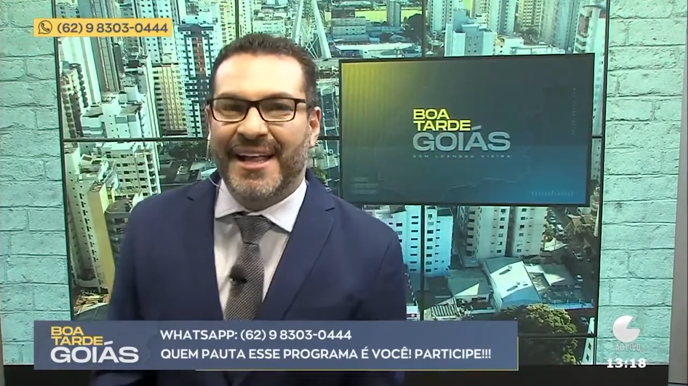 Boa Tarde Goiás tem feito a alegria da Band e vencido o SBT (Créditos: Reprodução/TV Goiânia)