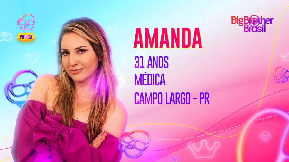De fato, Amanda é uma das participantes do reality show BBB 23 e vem se destacando nas redes sociais (Foto: Divulgação/ TV Globo)