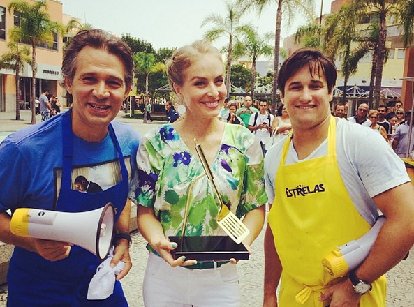 Filipe Pontes está no olho do furacão. Na foto, ao lado da apresentadora Angélica e do ator Nelson Freitas (Créditos: Reprodução)