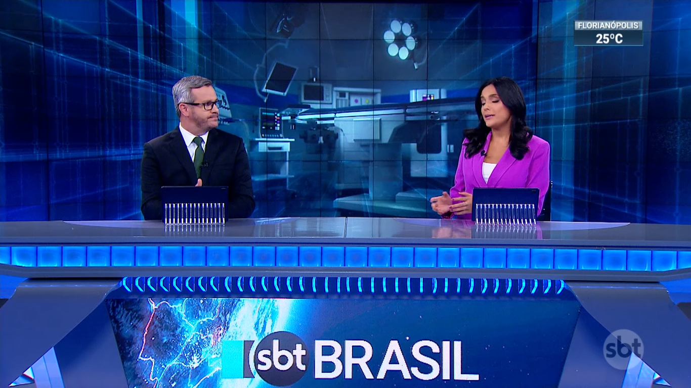 SBT Brasil sofreu pane no dia da estreia de "novidade". Que mico! (Créditos: Reprodução)