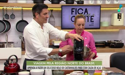 Edu Guedes durante o programa Fica com a Gente, exibido pela RedeTV (Créditos: Reprodução)